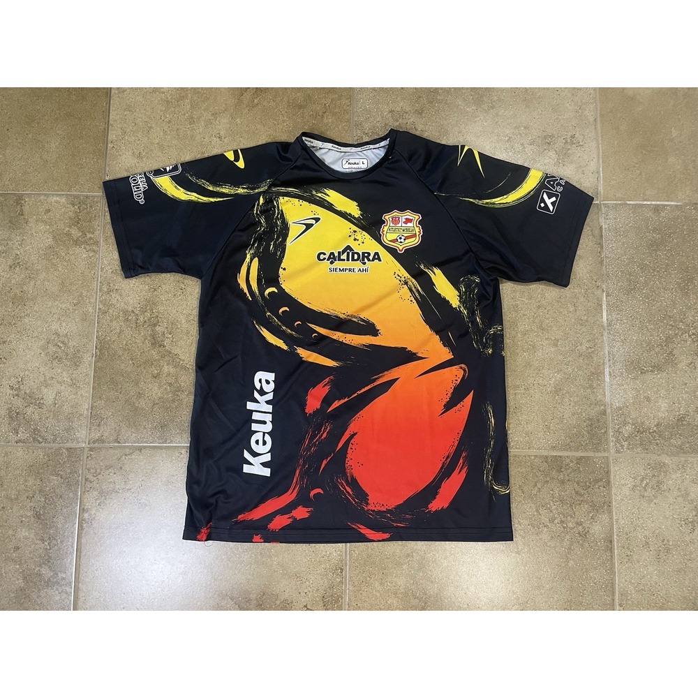 Keuka Atletico Morelia Canarios Training Futbol Soccer Jersey Mens Size L Black